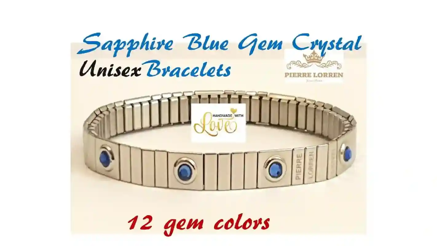 Unisex Sapphire Jewelry /Him and Her Bracelet/Him and Her Jewelry Gift/ Gift for couple Anniversary/Mom Dad Bracelet/Brother Sister Bracelet 