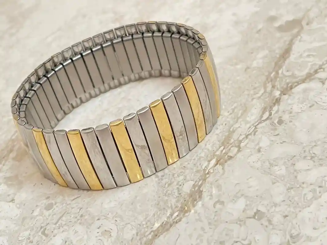 ONE of a kind Italian jewelry for women Silver Italian gold bracelet gift for her Yellow gold Silver Handmade Jewellery Vintage bracelet .9
