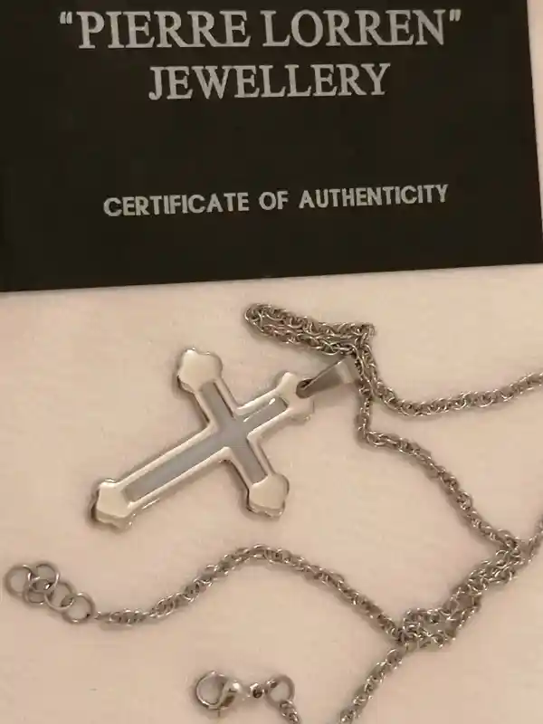 Silver Cross Pendant NECKLACE /Religious Cross Christian gifts for women Pendant Necklace Jewelry for her HANDMADE/Chain 16