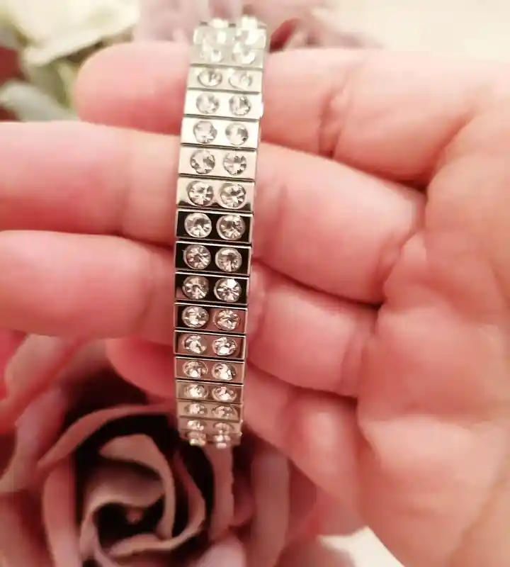 Swarovski Bracelet for women Silver jewelry handmade Flexible bracelet gift for her Crystal Jewelry Christmas gifts cz Pierre Lorren Cyprus 