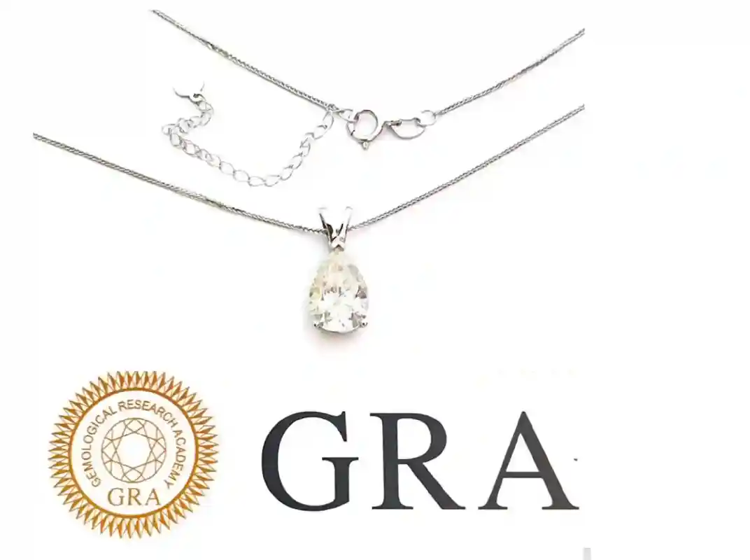 2 ctw Tear Drop Diamond Pendant Diamond Necklace Pear Shape Pendant Drop Pendant SOLID 18k White Gold Bridal Diamond Necklace gift CERTIFIED 