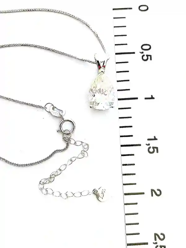 2 ctw Tear Drop Diamond Pendant Diamond Necklace Pear Shape Pendant Drop Pendant SOLID 18k White Gold Bridal Diamond Necklace gift CERTIFIED 