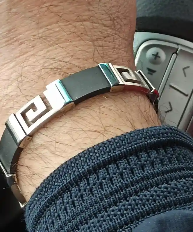 Meander bracelet/ Greek Key bracelet/Greek Jewelry/Greek Key Jewelry/Anniversary Gift for Him/Gift for Husband/Mens Greek Bracelet Gift Son 