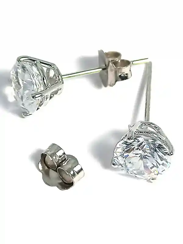 Bridal Earrings 2 carat Diamond Stud Earrings SOLID 18k GOLD Earrings White Gold Gift for her Wedding Earrings Bride Diamond Studs Handmade 