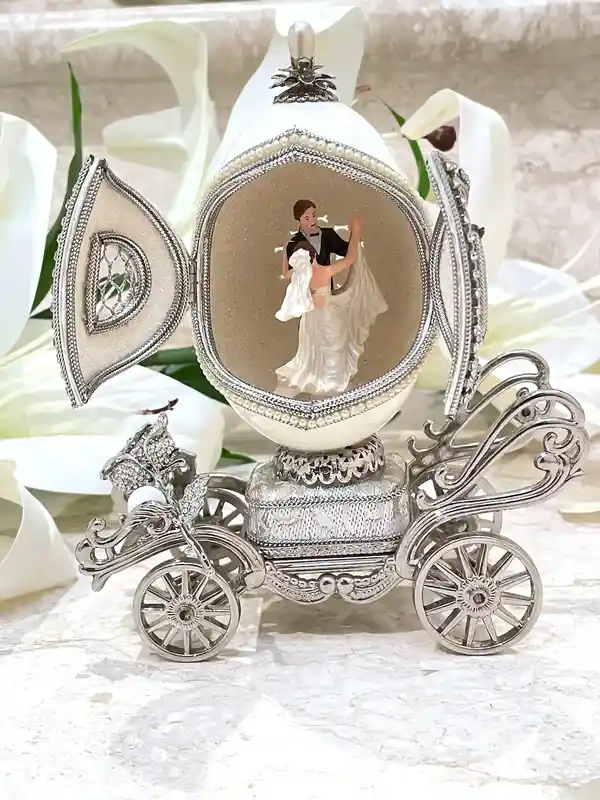 Faberge Egg Antique Imperial Faberge Style Egg 1989 Gift for wife 35year Anniversary gift Bride Wedding day Bridal shower gift for daughter 