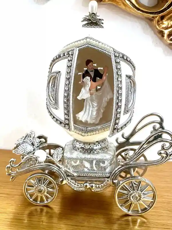 Faberge Egg Antique Imperial Faberge Style Egg 1989 Gift for wife 35year Anniversary gift Bride Wedding day Bridal shower gift for daughter 