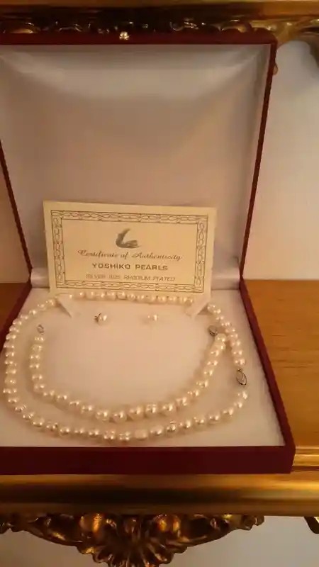 Pearl Jewelry sets for bride/Freshwater Pearl Necklace Earrings bracelet Gift for women/Silver Pearl Jewelry set Pearl mother of the bride 