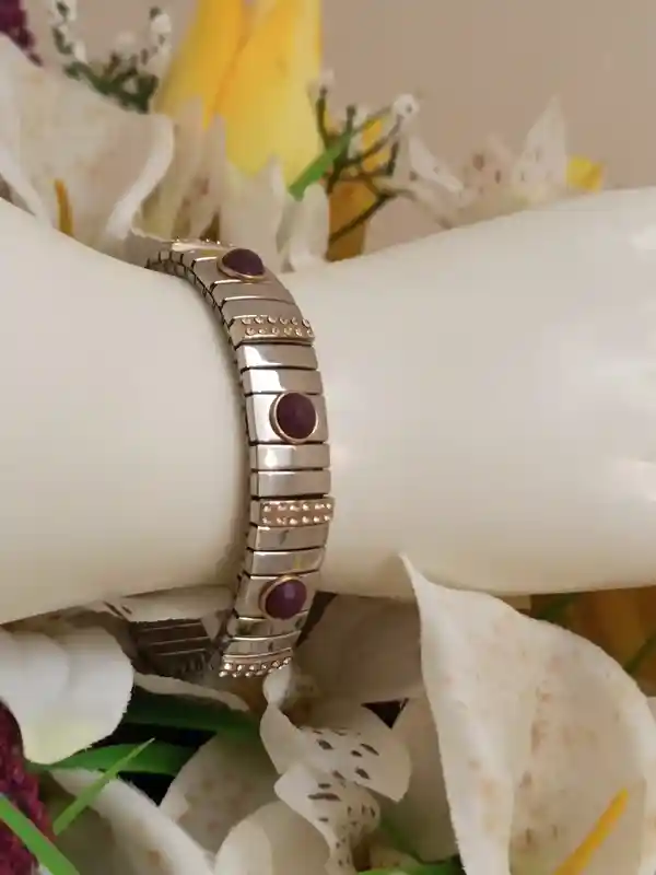 Amethyst Jewelry/ Amethyst Bracelet/Purple Stone Bracelet/ Silver Bracelet Women/Flex Bracelet/ 7th Anniversary Gift/Birthday Gift for Women 