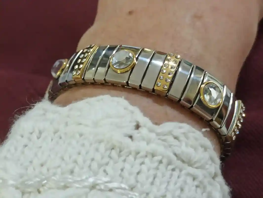 Swarovski Bracelet/ Crystal Bracelet April Birthstone/Minimalist Jewelry/Silver Wedding Bracelet/ Bridal Jewlery/ Stacking Bracelet for Her 