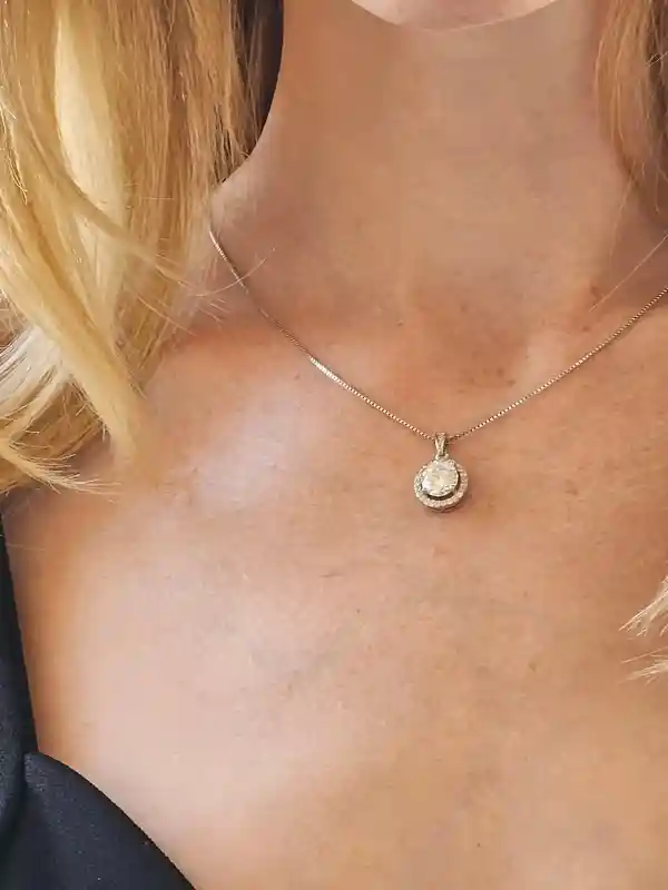 2ct Solitaire Necklace Diamond Necklace Diamond Solitaire Pendant Necklace round Diamond Jewelry Floating Diamond Lab Grown Diamond Pendant 