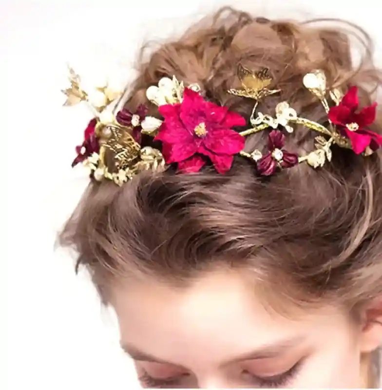 Christmas Jewelry SET, Faberge-Style Egg NECKLACE & 2ct Ruby Bracelet + GOLD Pearl Hair Comb, Xmas Jewelry Gift, Christmas Necklace,Daughter gift 
