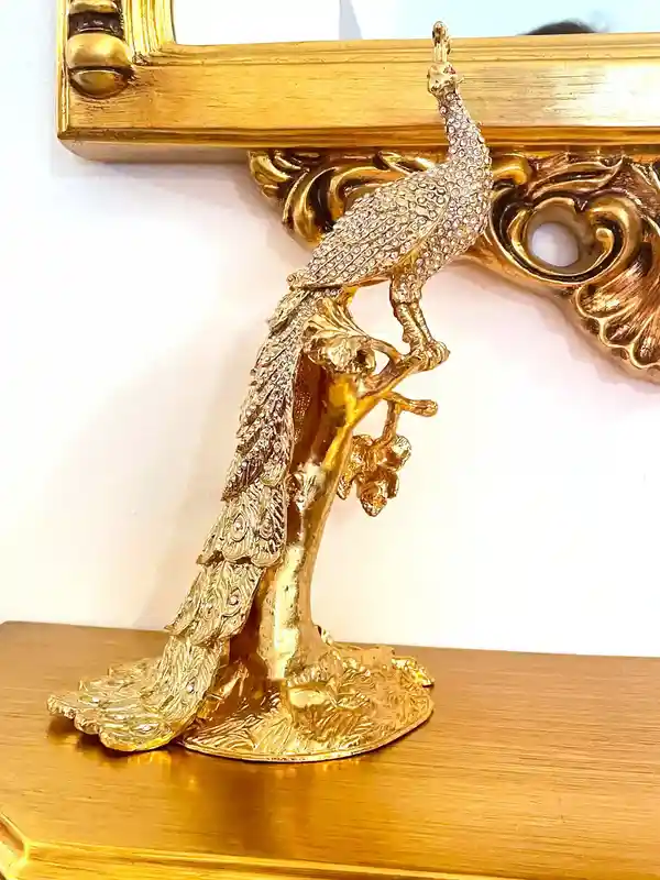 Limited Edition Pure Gold Decor Peacock HANDMADE LARGE Faberge style Egg Luxury Jewelry box Faberge Egg 840 Swaroski Diamond Handset Mothers day gift 