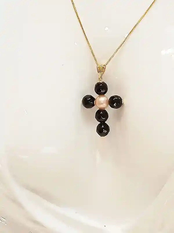One of a kind Cross,HANDMADE Christian Jewelry,Solid,18k Cross Pendant,Religious Birthday Gift,Godmother Proposal,Christianity Jewelry 