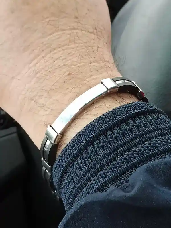 Mens Id bracelet 316L SURGICAL STAINLESS Steel/Gift for Him/Mens Bracelet Jewelry/Anniversary Gift for Men/Birthday Gift for Brother HANDMDE 