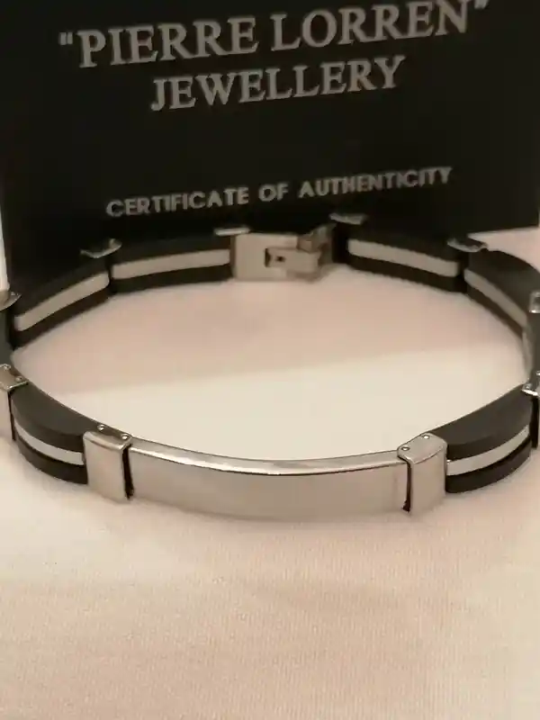 Mens Id bracelet 316L SURGICAL STAINLESS Steel/Gift for Him/Mens Bracelet Jewelry/Anniversary Gift for Men/Birthday Gift for Brother HANDMDE 