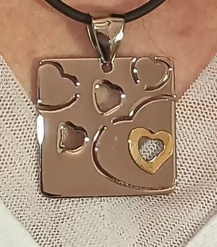 SILVER Heart Necklace Pendant 24K gold Jewelry gift for women/Heart Pendant Necklace/Heart Pendant/Heart Necklace Silver/Gift for Girlfriend 