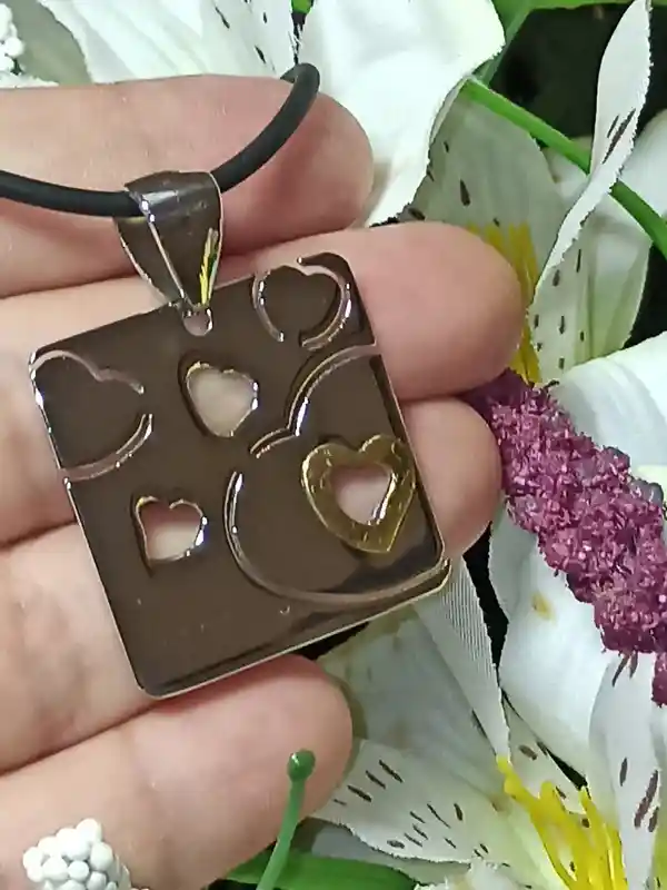 SILVER Heart Necklace Pendant 24K gold Jewelry gift for women/Heart Pendant Necklace/Heart Pendant/Heart Necklace Silver/Gift for Girlfriend 