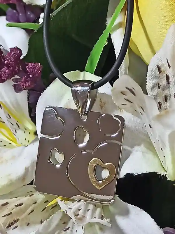 SILVER Heart Necklace Pendant 24K gold Jewelry gift for women/Heart Pendant Necklace/Heart Pendant/Heart Necklace Silver/Gift for Girlfriend 