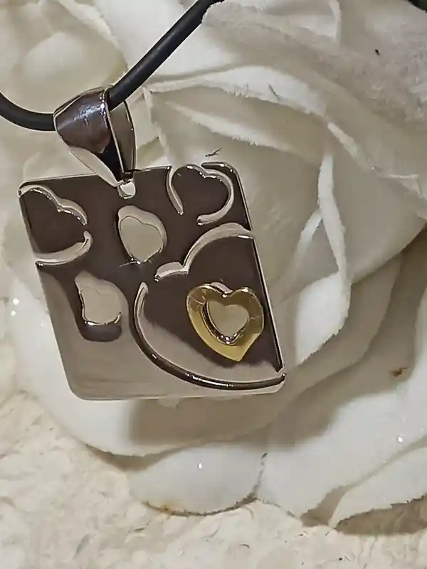 SILVER Heart Necklace Pendant 24K gold Jewelry gift for women/Heart Pendant Necklace/Heart Pendant/Heart Necklace Silver/Gift for Girlfriend 