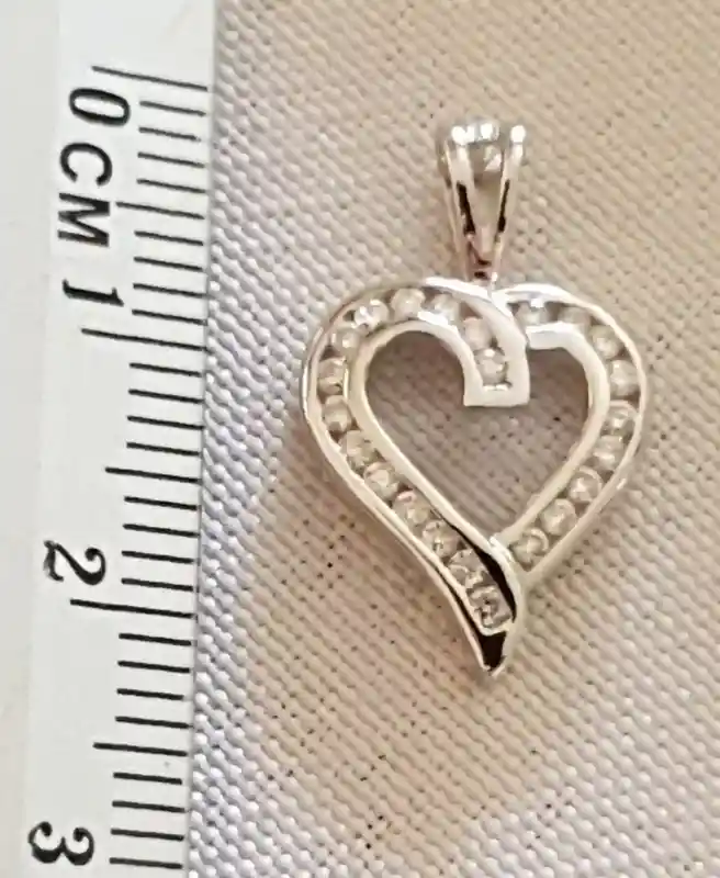 Heart DIAMOND pendant 18k Gold/Solid 18K White Gold HEART pendant GENUINE diamond gift/Heart pendent charm gift for women Only two Handmade 