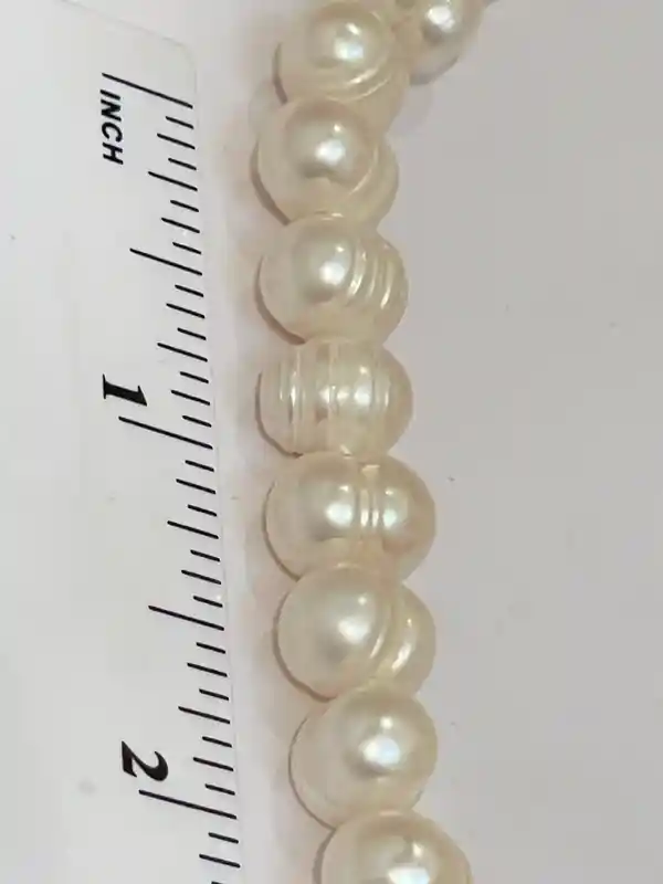 Cultured Akoya Pearl Jewelry Sterling Silver Necklace Bracelet Earrings VINTAGE Pearl Necklace 8mm Anniversary gift for her SILK Strung 1982 