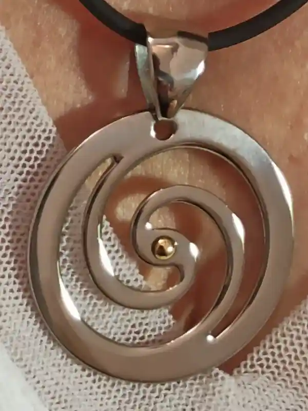 SILVER Greek Pendant Necklace/24k GOLD/Evil Eye Necklace Silver/Ancient Greek Jewelry/Swirl Evil Eye Pendant/Greek Jewelry/Greek Pendent Her 
