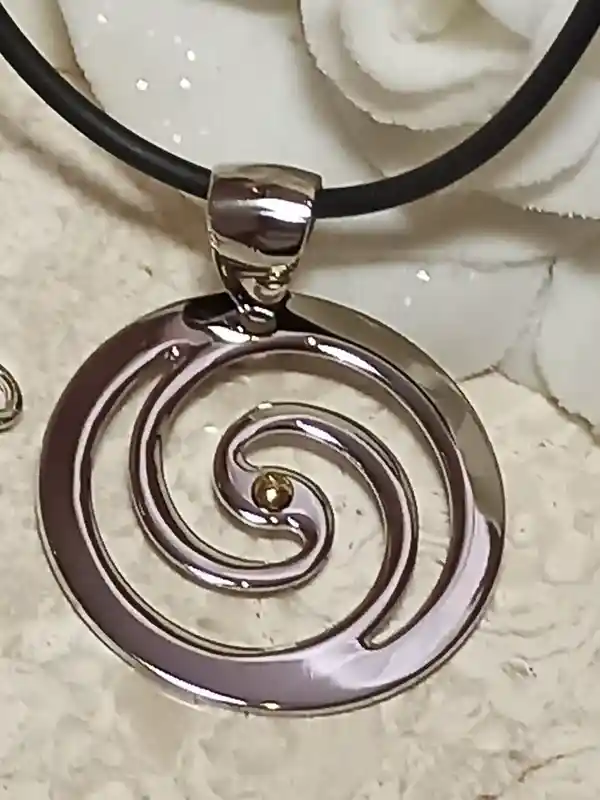 SILVER Greek Pendant Necklace/24k GOLD/Evil Eye Necklace Silver/Ancient Greek Jewelry/Swirl Evil Eye Pendant/Greek Jewelry/Greek Pendent Her 