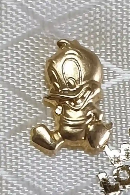 Solid 18k GOLD Earrings Donald duck gift Original Looney Tune/Girls earrings studs Gold Animal Warner Bros/Baptism gift girl Cartoon earring 