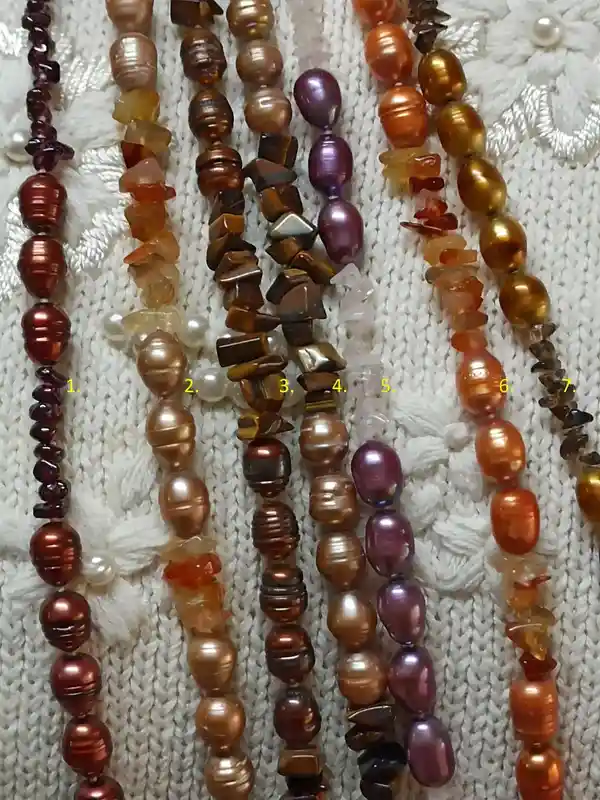 Coral Freshwater Pearl Necklace 48