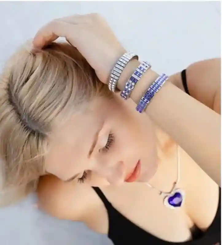 5pce Heart of the Ocean Necklace Pendant Movie Titanic Unique Jewelry Heart Cut SAPPHIRE Titanic Necklace Pendant BRACELET EARRING Set Gift 