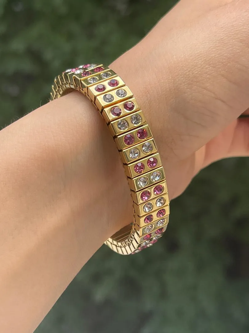 Pink Jewelry for women, Faberge Egg Necklace, and Bracelet, Pink Gold Jewelry, Teen Girl Jewelry, Teenage Girl Gifts, Teen Birthday, 24k Gold, Faberge
