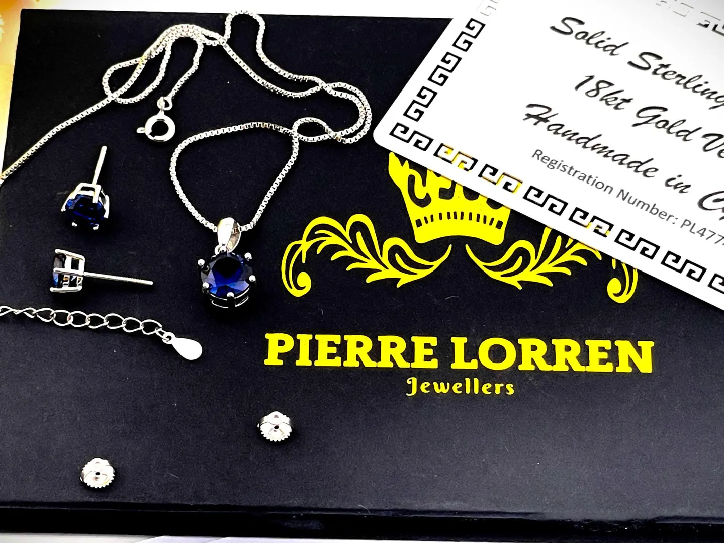4ctw CERTIFIED Natural Sapphire Solitaire Necklace SET Genuine Sapphire Pendant Earrings Sapphire Jewelry Set 18k HANDMADE by Pierre Lorren