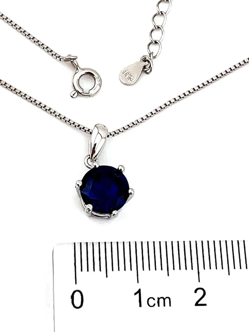 2 ct Natural Sapphire Pendant Necklace - 2 carat Sapphire Fine Jewelry - Sapphire Necklace - Sapphire Jewelry Something New gifts for bride