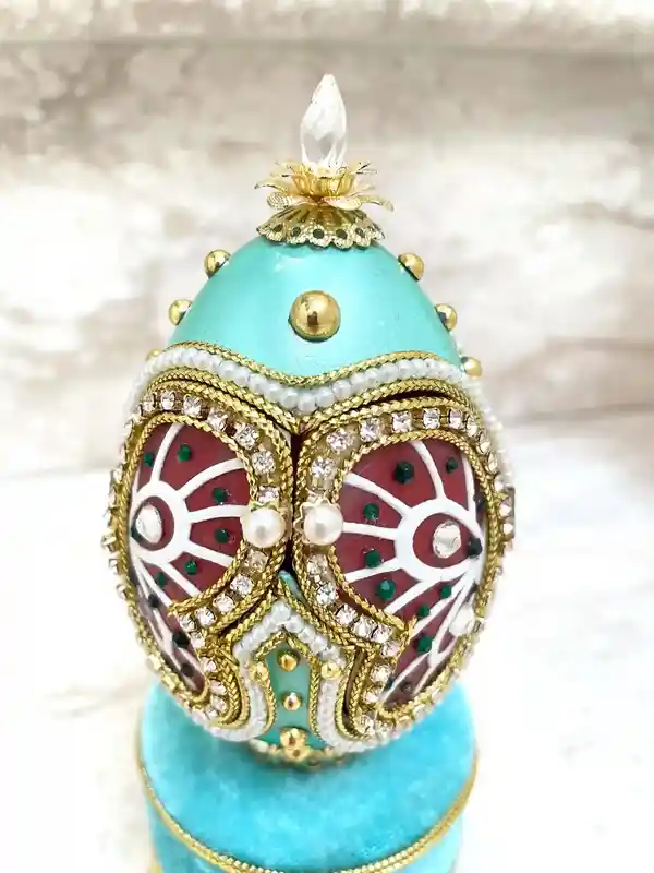 2002 Imperial Faberge-Style Egg ANTIQUE Faberge style Egg Butterfly & Faberge NECKLACE Faberge Musical Egg Faberge Ornament 21st Birthday present 