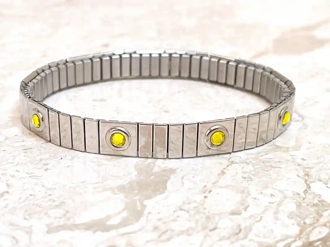 Citrine Bracelet November Birthstone Gemstone Bracelet Yellow Citrine Birthday gift Citrine Bangle Yellow Gemstone Graduation gift for women 