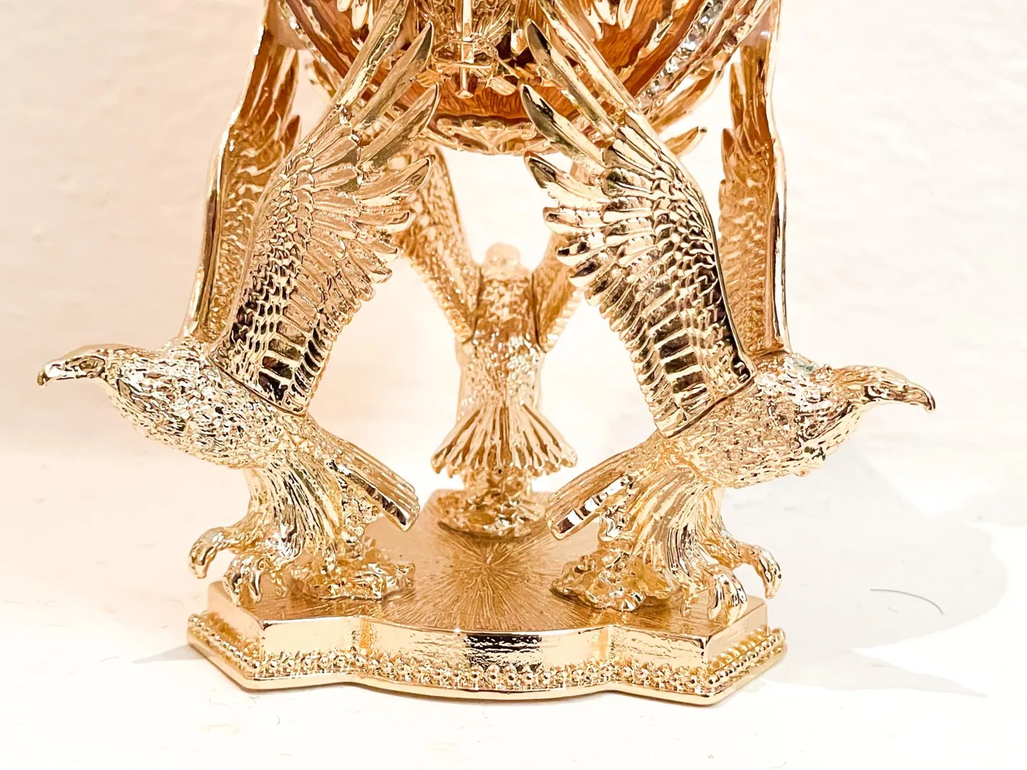 Limited Edition Musical Faberge Egg with Velour Interior, Swarovski Crystal, and Diamond Handset. Faberge Style Egg for Power and Longevity. Ideal for Graduation or Birthday Gifts.