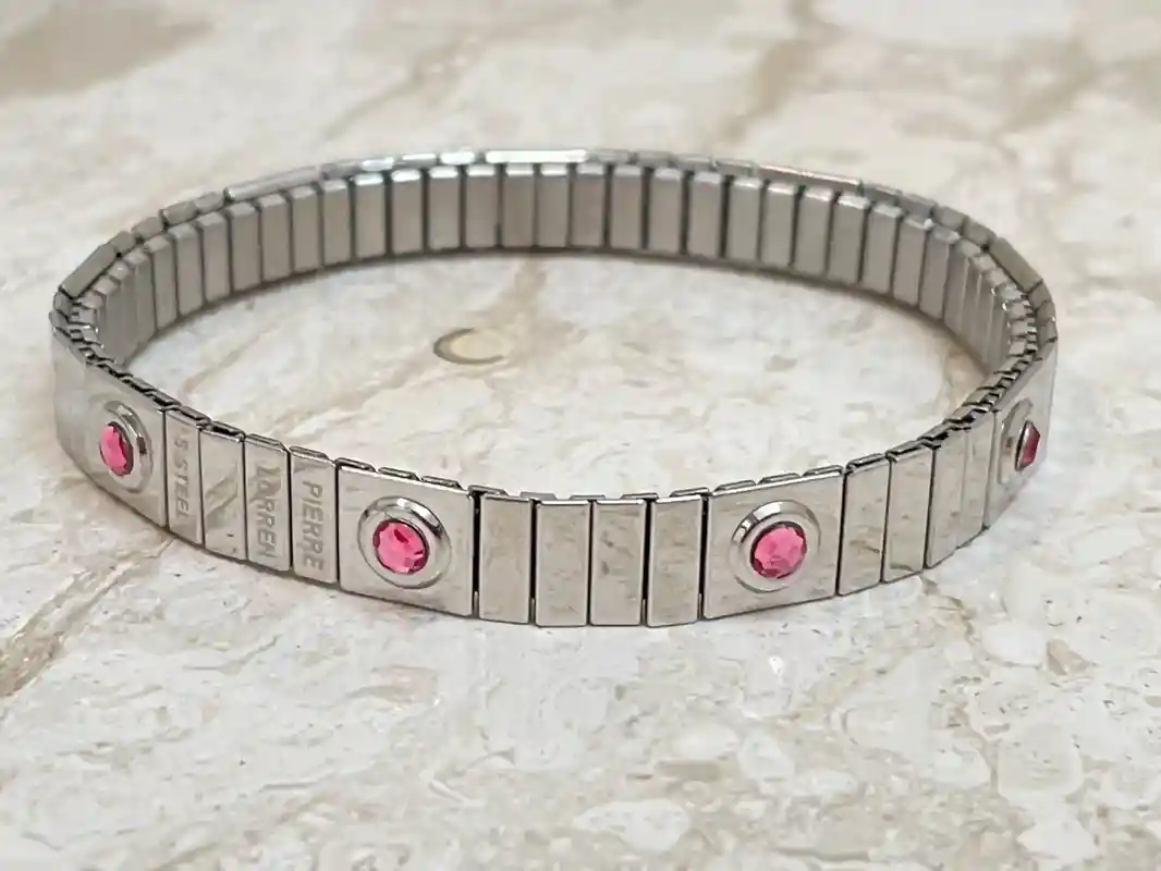 Pink Topaz Silver Bracelet November Birthstone Bracelet gift for her Pink Topaz Gemstone Bracelet Handmade Bracelet Birthday gift for women 