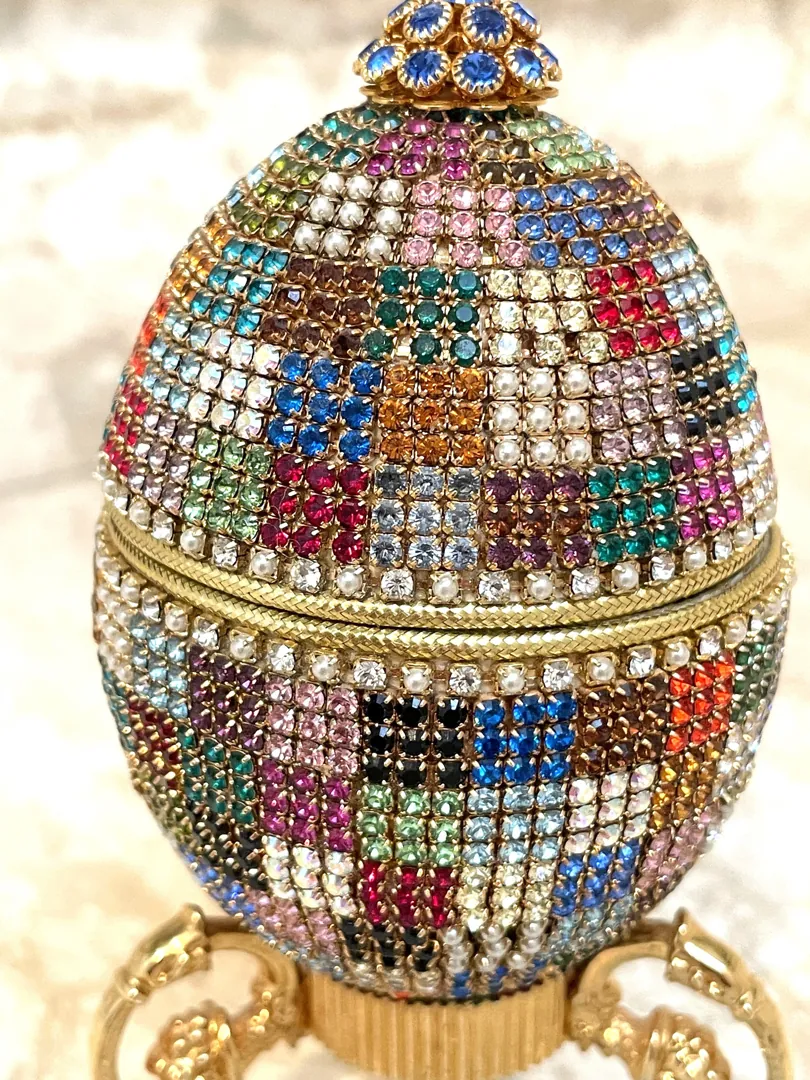 Pierre Lorren Peacock Faberge Egg style Fabergé egg Christmas Gift HANDCARVED NATURAL Faberge Egg Replica 30 Year Anniversary Gift for Her